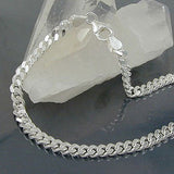Armband, Panzerkette 2x diam Silber 925