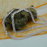 Kette, Panzerkette 2x diam Silber 925