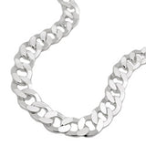 Armband 6,7x1,4mm Panzerkette flach Silber 925 19cm