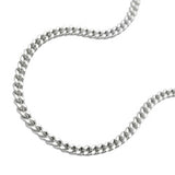Kette 1,7mm Flachpanzerkette 2x diamantiert Silber 925 60cm