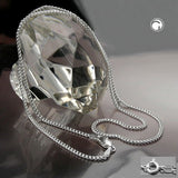 Kette 2mm Flachpanzerkette 2x diamantiert Silber 925 55cm