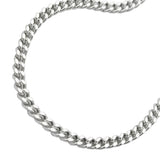 Armband 2,7mm Flachpanzerkette diamantiert Silber 925 19cm