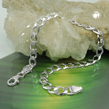 Armband 6x1,5mm Weitpanzerkette Silber 925 19cm