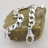 Armband 11x3mm Weitpanzerkette Silber 925 19cm