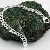 Armband 6mm Zwillingspanzerkette Silber 925 21cm