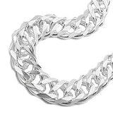 Kette 11mm Zwillingspanzer, Silber 925
