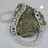 Armband 11mm Zwillingspanzer, Silber 925