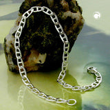 Armband 3,8mm Stegpanzerkette glänzend Silber 925 19cm