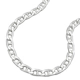 Kette 3,8mm Stegpanzerkette glänzend Silber 925 42cm