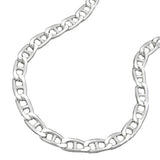 Kette 3,8mm Stegpanzerkette glänzend Silber 925 42cm