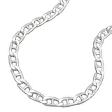Kette 3,8mm Stegpanzerkette glänzend Silber 925 45cm