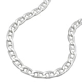 Kette 3,8mm Stegpanzerkette glänzend Silber 925 50cm