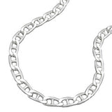 Kette 3,8mm Stegpanzerkette glänzend Silber 925 42cm