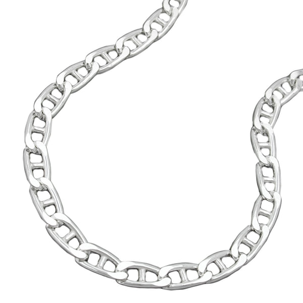 Armband 3,8mm Stegpanzerkette glänzend Silber 925 19cm