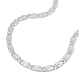 Kette 3,2mm S-Panzerkette flach diamantiert Silber 925 55cm