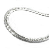 Kette, Panzer flach oval, Silber 925