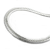 Kette, Panzer flach oval, Silber 925