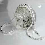 Kette, Panzer flach oval, Silber 925