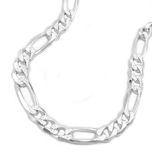 Kette, Figaro diamantiert, Silber 925