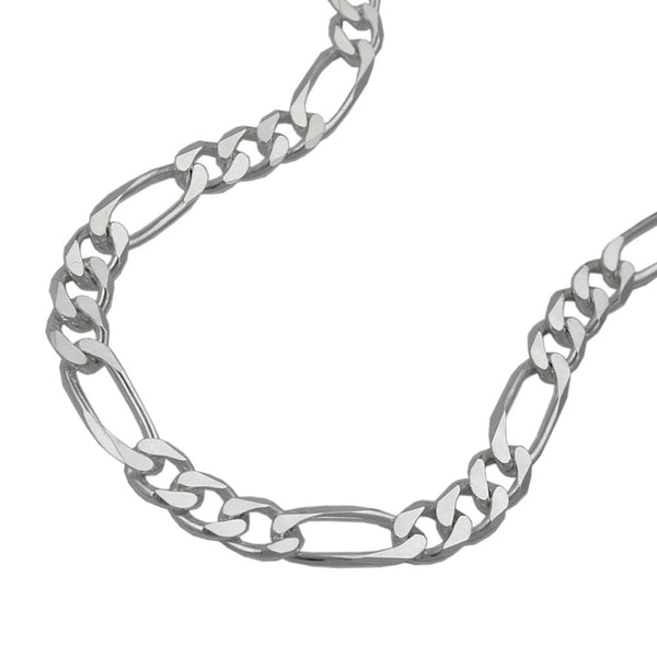 Kette 4,8mm Figarokette flach Silber 925 45cm