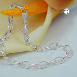 Armband 5mm Ankerkette oval Silber 925 21cm