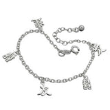 Armband Ankerkette mit chinesischen Zeichen Silber 925 16cm
