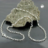 Kette 3,4mm Ankerkette mit Riffelmuster Silber 925 50cm