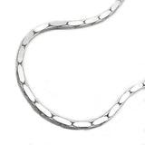 Kette, Kobra 4x diamantiert Silber 925