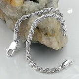 Armband, Kordel diamantiert, Silber 925
