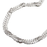 Kette 3,3mm Singapur diamantiert Silber 925 45cm