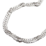 Kette 3,3mm Singapurkette diamantiert Silber 925 60cm