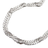 Armband, Singapur diamantiert Silber 925