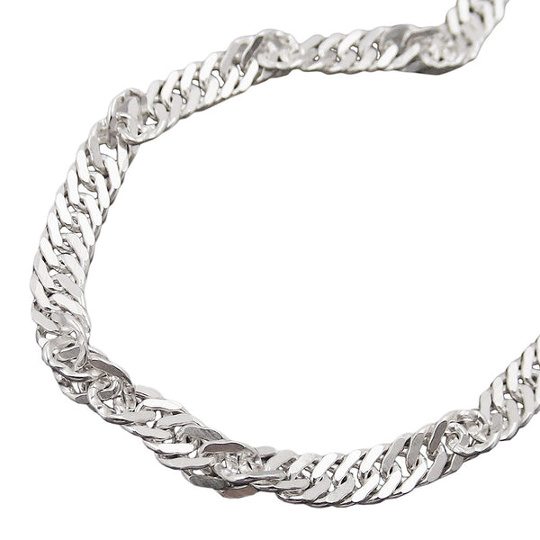 Armband, Singapur diamantiert Silber 925