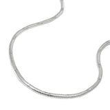 Kette 1,3mm runde Schlangenkette diamantiert Silber 925 40cm