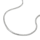 Kette 1,3mm runde Schlangenkette diamantiert Silber 925 40cm