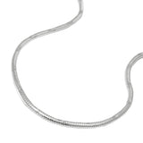 Kette 1,3mm runde Schlangenkette diamantiert Silber 925 42cm