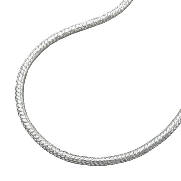 Kette 1,5mm runde Schlangenkette Silber 925 40cm
