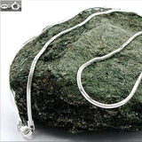 Kette1,5mm Schlangenkette fünfkantig diamantiert Silber 925 50cm