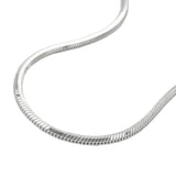 Kette Schlange 1,3mm fünfkantig diamantiert Silber 925 45cm