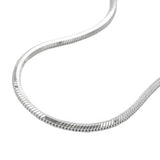 Kette Schlange 1,3mm fünfkantig diamantiert Silber 925 45cm