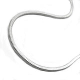 Kette 1mm Schlangenkette vierkantig diamantiert Silber 925 42cm