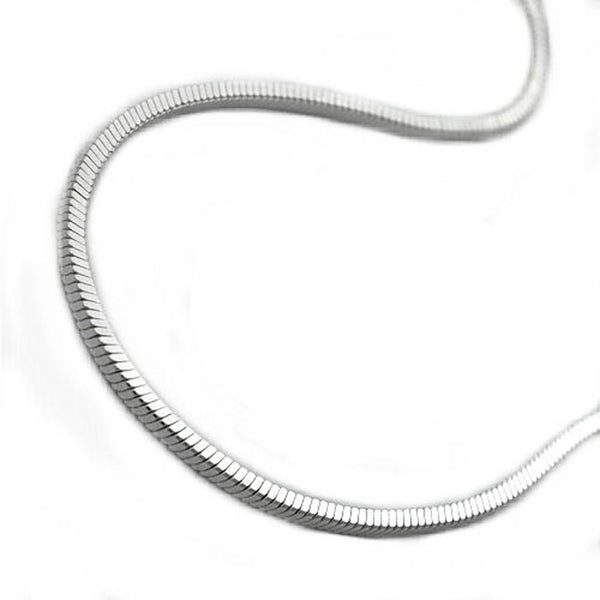 Kette 1mm Schlangenkette vierkantig diamantiert Silber 925 50cm