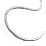 Kette 1mm Schlangenkette vierkantig diamantiert Silber 925 42cm