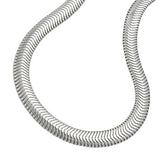 Kette 4mm flache Schlangenkette glänzend Silber 925 40cm