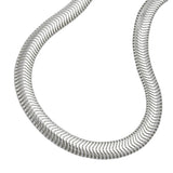 Kette 4mm flache Schlangenkette glänzend Silber 925 40cm