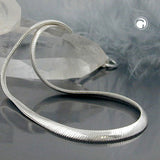 Armband 2,5mm flach gedrückte Schlangenkette glänzend Silber 925 19cm