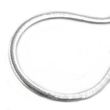 Kette 2,5mm flach gedrückte Schlangenkette glänzend Silber 925 50cm