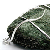 Kette 2,5mm flach gedrückte Schlangenkette glänzend Silber 925 50cm