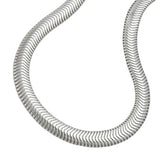 Kette 6x2mm Schlange flach glänzend Silber 925 45cm
