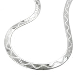 Kette Schlange flach Welle, Silber 925